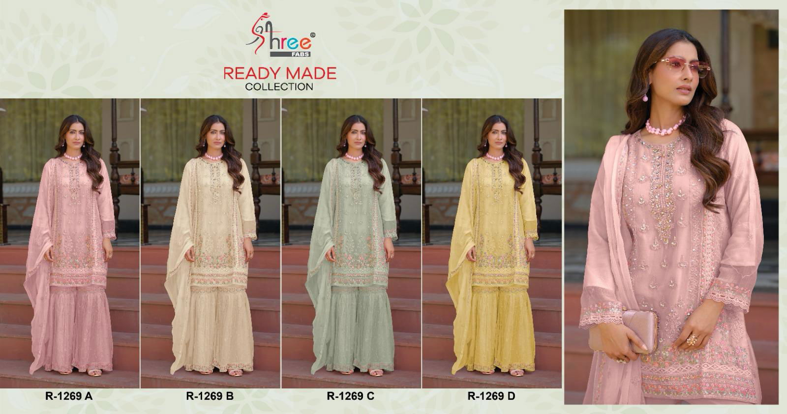 R 1269 By Shree ChiffonPakistani Readymade Suits Suppliers In India